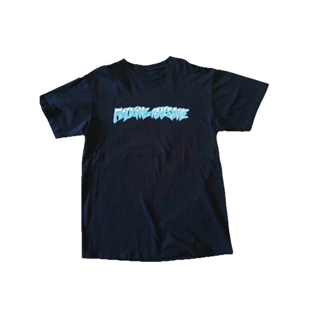 F Awesome Skate T-Shirt Black Graphic Logo Size M Streetwear